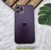 قاب گوشی iPhone 13 Pro Max آیفون مدل PVD ضد خش پشت گلس شیشه ای محافظ لنز دار بنفش کد 617