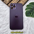 قاب گوشی iPhone 13 Pro Max آیفون مدل PVD ضد خش پشت گلس شیشه ای محافظ لنز دار بنفش کد 617