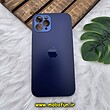 قاب گوشی iPhone 13 Pro Max آیفون مدل PVD ضد خش پشت گلس شیشه ای محافظ لنز دار سرمه ای کد 619