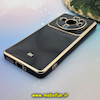 قاب گوشی Xiaomi 12S Ultra شیائومی طرح ژله ای مای کیس گلد لاین دور طلایی محافظ لنز دار مشکی کد 2