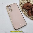 قاب گوشی Redmi Note 11 4G - Redmi Note 11S شیائومی طرح ژله ای مای کیس گلد لاین دور طلایی محافظ لنز دار گلبهی کد 839