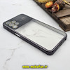 قاب گوشی Galaxy A13 4G - Galaxy A04S سامسونگ طرح الکتروپلیتینگ ژله ای شفاف اورجینال Camera Lens محافظ لنز دار مشکی کد 765