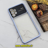 قاب گوشی Galaxy A13 4G - Galaxy A04S سامسونگ طرح الکتروپلیتینگ ژله ای شفاف اورجینال Camera Lens محافظ لنز دار آبی کد 768
