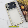 قاب گوشی Galaxy A14 4G - Galaxy A14 5G سامسونگ طرح الکتروپلیتینگ ژله ای شفاف اورجینال Camera Lens محافظ لنز دار طلایی کد 591