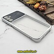 قاب گوشی Galaxy A14 4G - Galaxy A14 5G سامسونگ طرح الکتروپلیتینگ ژله ای شفاف اورجینال Camera Lens محافظ لنز دار نقره ای کد 592