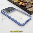 قاب گوشی Galaxy A14 4G - Galaxy A14 5G سامسونگ طرح الکتروپلیتینگ ژله ای شفاف اورجینال Camera Lens محافظ لنز دار آبی کد 593