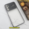 قاب گوشی Galaxy A24 4G سامسونگ طرح الکتروپلیتینگ ژله ای شفاف اورجینال Camera Lens محافظ لنز دار مشکی کد 323