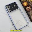 قاب گوشی Galaxy A24 4G سامسونگ طرح الکتروپلیتینگ ژله ای شفاف اورجینال Camera Lens محافظ لنز دار آبی کد 324