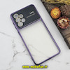 قاب گوشی Galaxy A33 5G سامسونگ طرح الکتروپلیتینگ ژله ای شفاف اورجینال Camera Lens محافظ لنز دار بنفش کد 588