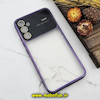 قاب گوشی Galaxy A34 5G سامسونگ طرح الکتروپلیتینگ ژله ای شفاف اورجینال Camera Lens محافظ لنز دار بنفش کد 498