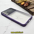 قاب گوشی Galaxy A34 5G سامسونگ طرح الکتروپلیتینگ ژله ای شفاف اورجینال Camera Lens محافظ لنز دار بنفش کد 498