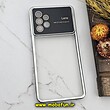 قاب گوشی Galaxy A52 - Galaxy A52S سامسونگ طرح الکتروپلیتینگ ژله ای شفاف اورجینال Camera Lens محافظ لنز دار نقره ای کد 1226