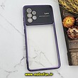 قاب گوشی Galaxy A52 - Galaxy A52S سامسونگ طرح الکتروپلیتینگ ژله ای شفاف اورجینال Camera Lens محافظ لنز دار بنفش کد 1227