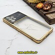 قاب گوشی Galaxy A53 5G سامسونگ طرح الکتروپلیتینگ ژله ای شفاف اورجینال Camera Lens محافظ لنز دار طلایی کد 794