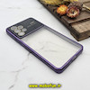 قاب گوشی Galaxy A53 5G سامسونگ طرح الکتروپلیتینگ ژله ای شفاف اورجینال Camera Lens محافظ لنز دار بنفش کد 796