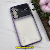 قاب گوشی Galaxy A54 5G سامسونگ طرح الکتروپلیتینگ ژله ای شفاف اورجینال Camera Lens محافظ لنز دار بنفش کد 582