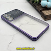 قاب گوشی Galaxy A54 5G سامسونگ طرح الکتروپلیتینگ ژله ای شفاف اورجینال Camera Lens محافظ لنز دار بنفش کد 582