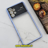 قاب گوشی Galaxy A73 5G سامسونگ طرح الکتروپلیتینگ ژله ای شفاف اورجینال Camera Lens محافظ لنز دار آبی کد 763