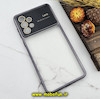 قاب گوشی Galaxy A73 5G سامسونگ طرح الکتروپلیتینگ ژله ای شفاف اورجینال Camera Lens محافظ لنز دار مشکی کد 764