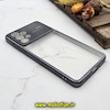 قاب گوشی Galaxy A73 5G سامسونگ طرح الکتروپلیتینگ ژله ای شفاف اورجینال Camera Lens محافظ لنز دار مشکی کد 764