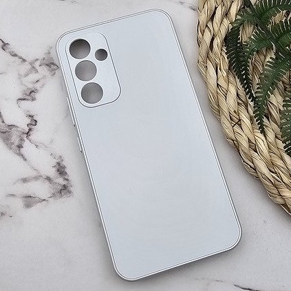 قاب گوشی Galaxy A54 5G سامسونگ مدل PVD ضد خش پشت گلس شیشه ای محافظ لنز دار سفید کد 588