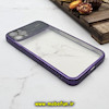 قاب گوشی iPhone 11 Pro Max آیفون طرح الکتروپلیتینگ ژله ای شفاف اورجینال Camera Lens محافظ لنز دار بنفش کد 647