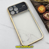 قاب گوشی iPhone 13 Pro Max آیفون طرح الکتروپلیتینگ ژله ای شفاف اورجینال Camera Lens محافظ لنز دار طلایی کد 624