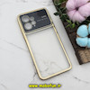 قاب گوشی Redmi Note 12 4G شیائومی طرح الکتروپلیتینگ ژله ای شفاف اورجینال Camera Lens محافظ لنز دار طلایی کد 292