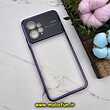 قاب گوشی Redmi Note 12 4G شیائومی طرح الکتروپلیتینگ ژله ای شفاف اورجینال Camera Lens محافظ لنز دار بنفش کد 293