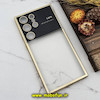 قاب گوشی Galaxy S23 Ultra سامسونگ طرح الکتروپلیتینگ ژله ای شفاف اورجینال Camera Lens محافظ لنز دار طلایی کد 252