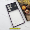 قاب گوشی Galaxy S23 Ultra سامسونگ طرح الکتروپلیتینگ ژله ای شفاف اورجینال Camera Lens محافظ لنز دار بنفش کد 256