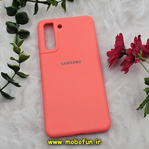 قاب گوشی Galaxy S21 FE سامسونگ سیلیکونی اورجینال سورا SORA پاک کنی درجه یک زیربسته گلبهی تیره کد 605