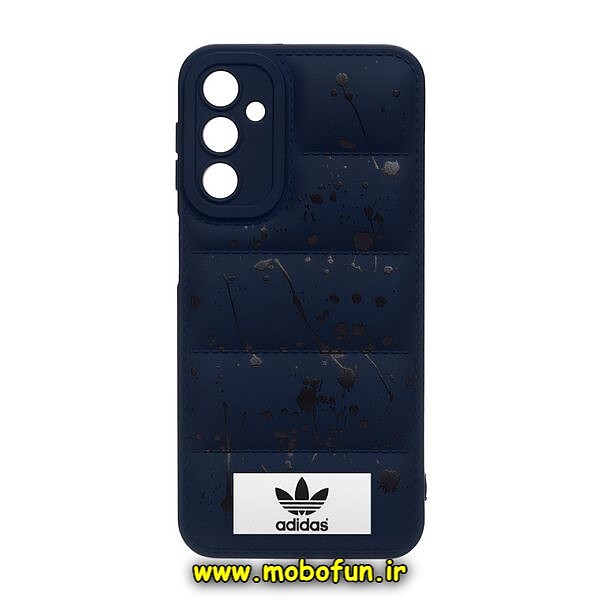 قاب گوشی Galaxy A14 4G - Galaxy A14 5G سامسونگ سیلیکون ژله ای پافر PC زیر بسته محافظ لنز دار آدیداس adidas سرمه ای کد 618