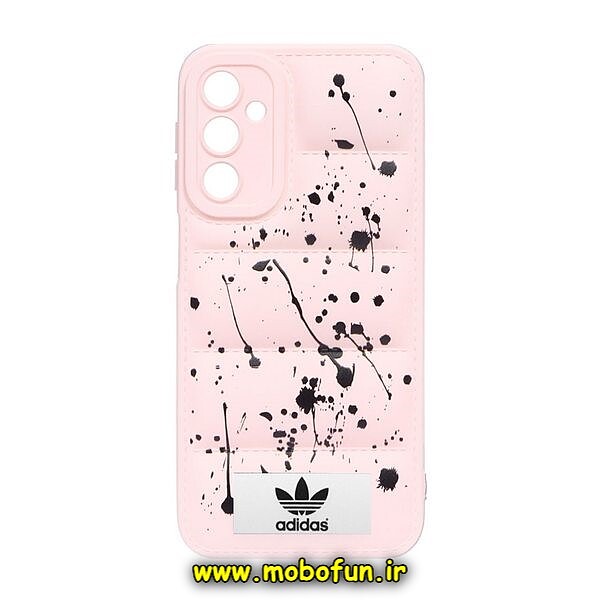 قاب گوشی Galaxy A14 4G - Galaxy A14 5G سامسونگ سیلیکون ژله ای پافر PC زیر بسته محافظ لنز دار آدیداس adidas صورتی کد 627