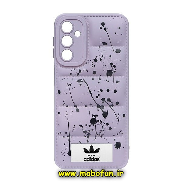 قاب گوشی Galaxy A14 4G - Galaxy A14 5G سامسونگ سیلیکون ژله ای پافر PC زیر بسته محافظ لنز دار آدیداس adidas یاسی کبود کد 629
