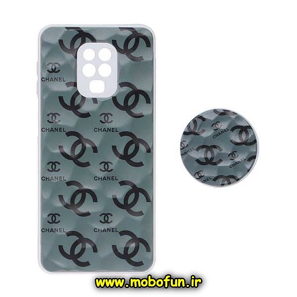 قاب گوشی Redmi Note 9S - Redmi Note 9 Pro شیائومی شش ضلعی طرح دار چنل CHANEL محافظ لنز دار پاپ سوکت دار کد 1010