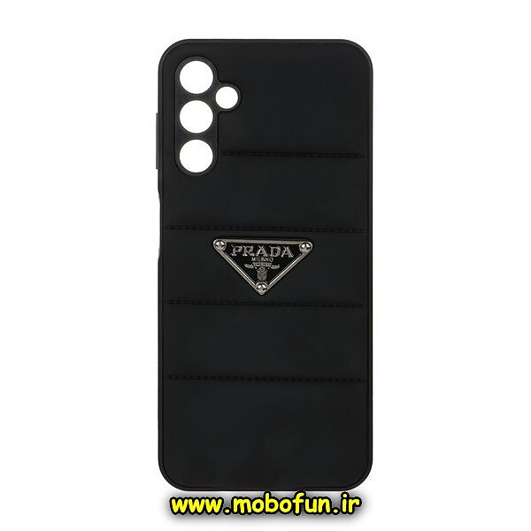 قاب گوشی Galaxy A14 4G - Galaxy A14 5G سامسونگ طرح دار پافر چرمی محافظ لنز دار پرادا PRADA مشکی کد 630