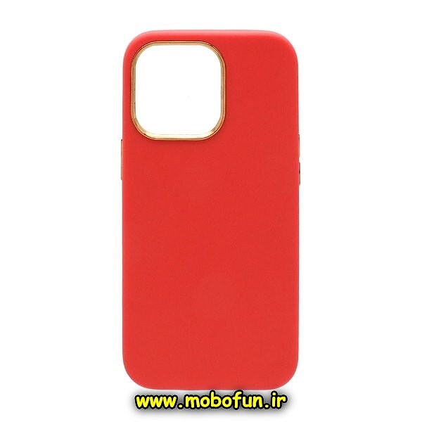 قاب گوشی iPhone 13 Pro Max آیفون سیلیکونی متال کیس زیربسته محافظ لنز دار قرمز کد 626