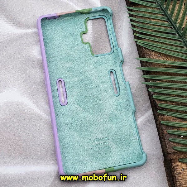 قاب گوشی Poco F4 GT - Redmi K50 Gaming شیائومی سیلیکونی اورجینال پاک کنی رنگین کمانی آبرنگی درجه یک زیربسته کد 55