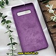 قاب گوشی Galaxy S10 Plus سامسونگ سیلیکونی اورجینال سورا SORA پاک کنی درجه یک زیربسته بنفش کد 165
