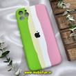 قاب گوشی iPhone 11 Pro Max آیفون سیلیکونی اورجینال رنگین کمانی پاک کنی درجه یک زیربسته محافظ لنزدار کد 655