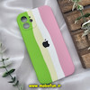 قاب گوشی iPhone 12 آیفون سیلیکونی اورجینال آبرنگی رنگین کمانی پاک کنی درجه یک زیربسته محافظ لنز دار کد 832