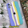 قاب گوشی iPhone 12 آیفون سیلیکونی اورجینال آبرنگی رنگین کمانی پاک کنی درجه یک زیربسته محافظ لنز دار کد 837