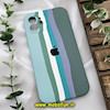 قاب گوشی iPhone 12 آیفون سیلیکونی اورجینال آبرنگی رنگین کمانی پاک کنی درجه یک زیربسته محافظ لنز دار کد 840