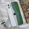 قاب گوشی iPhone 12 آیفون سیلیکونی اورجینال آبرنگی رنگین کمانی پاک کنی درجه یک زیربسته محافظ لنز دار کد 843