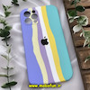 قاب گوشی iPhone 12 Pro آیفون سیلیکونی اورجینال آبرنگی رنگین کمانی پاک کنی درجه یک زیربسته محافظ لنز دار کد 845
