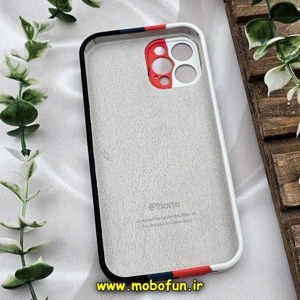 قاب گوشی iPhone 12 Pro آیفون سیلیکونی اورجینال آبرنگی رنگین کمانی پاک کنی درجه یک زیربسته محافظ لنز دار کد 847