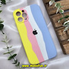 قاب گوشی iPhone 12 Pro Max آیفون سیلیکونی اورجینال آبرنگی رنگین کمانی پاک کنی درجه یک زیربسته محافظ لنز دار کد 743