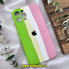 قاب گوشی iPhone 12 Pro Max آیفون سیلیکونی اورجینال آبرنگی رنگین کمانی پاک کنی درجه یک زیربسته محافظ لنز دار کد 745