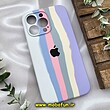 قاب گوشی iPhone 13 Pro آیفون سیلیکونی اورجینال آبرنگی رنگین کمانی پاک کنی درجه یک زیربسته محافظ لنز دار کد 436
